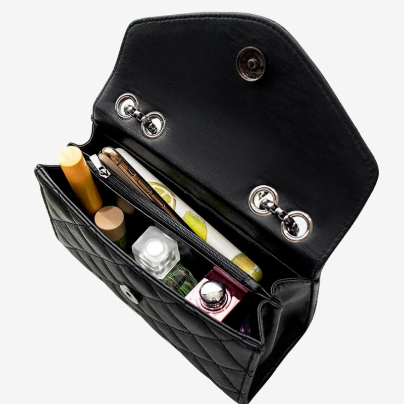 Skuldertaske Quiltet Læder Rummelig Elegant Design | Solvyn