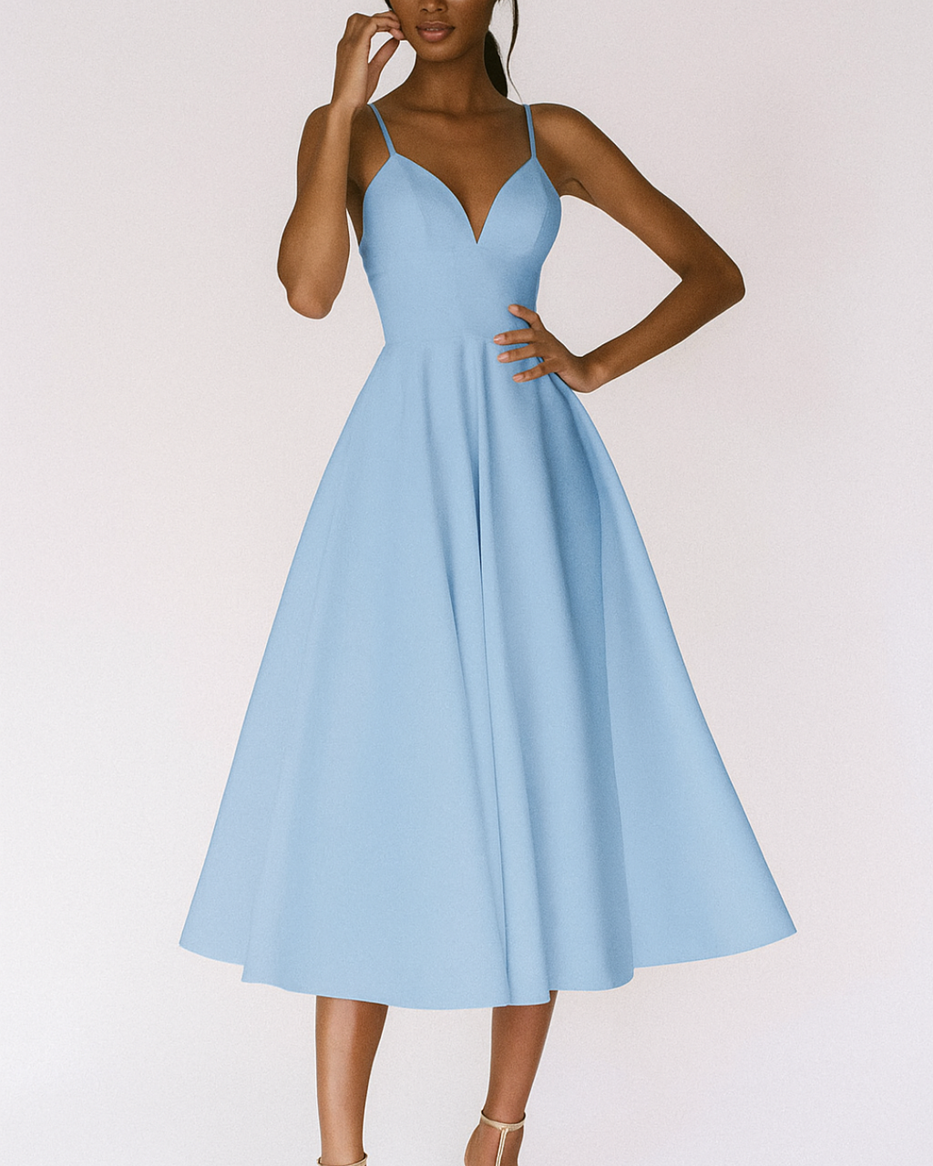 Midikjole Smalle Stropper Elegant Fest | Alvena