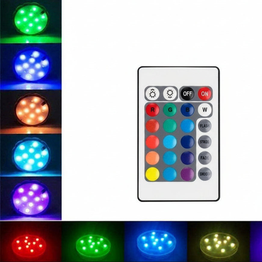 LED Poollys Fjernbetjening Vandtæt | Aquorix