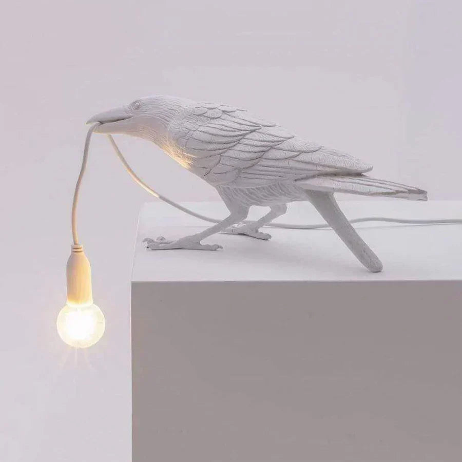 Bordlampe Ravnefigur Keramisk Design | Corvessa