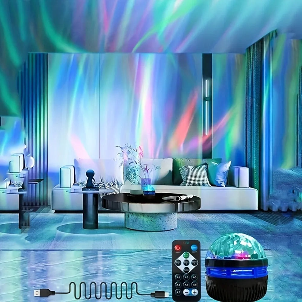 Bordlampe Nordlys Projektor Synkroniserer med Musik | Luminae