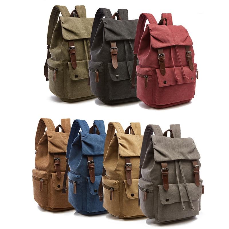 Vintage Rygsæk Canvas Stor Laptop Skole Arbejde Rejse Retro Unisex | Federico