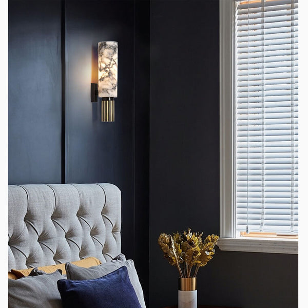 LED Væglampe Marmor Kobber Elegant Belysning | Ariana