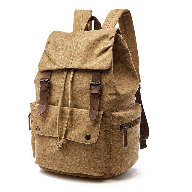 Vintage Rygsæk Canvas Stor Laptop Skole Arbejde Rejse Retro Unisex | Federico