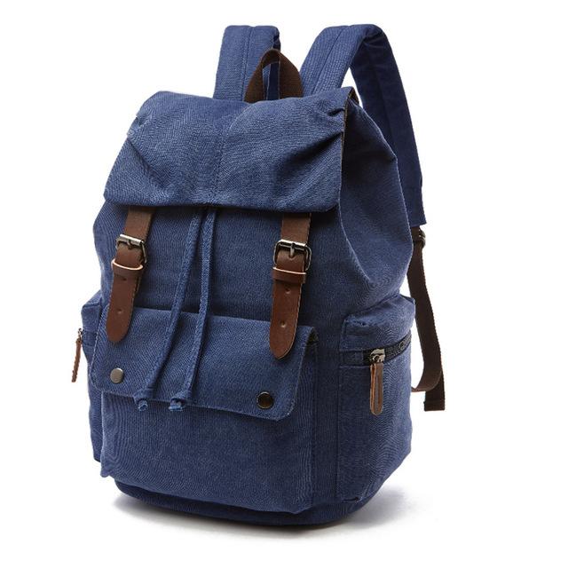 Vintage Rygsæk Canvas Stor Laptop Skole Arbejde Rejse Retro Unisex | Federico