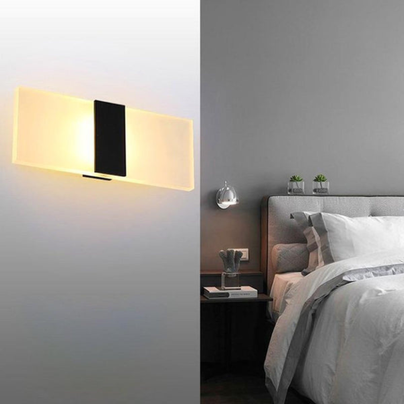 LED Væglampe Rektangulær Aluminium Indendørs | GlowFrame