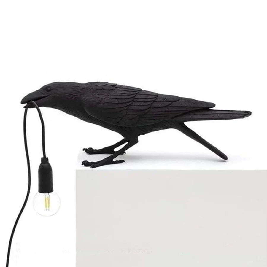 Bordlampe Ravnefigur Keramisk Design | Corvessa