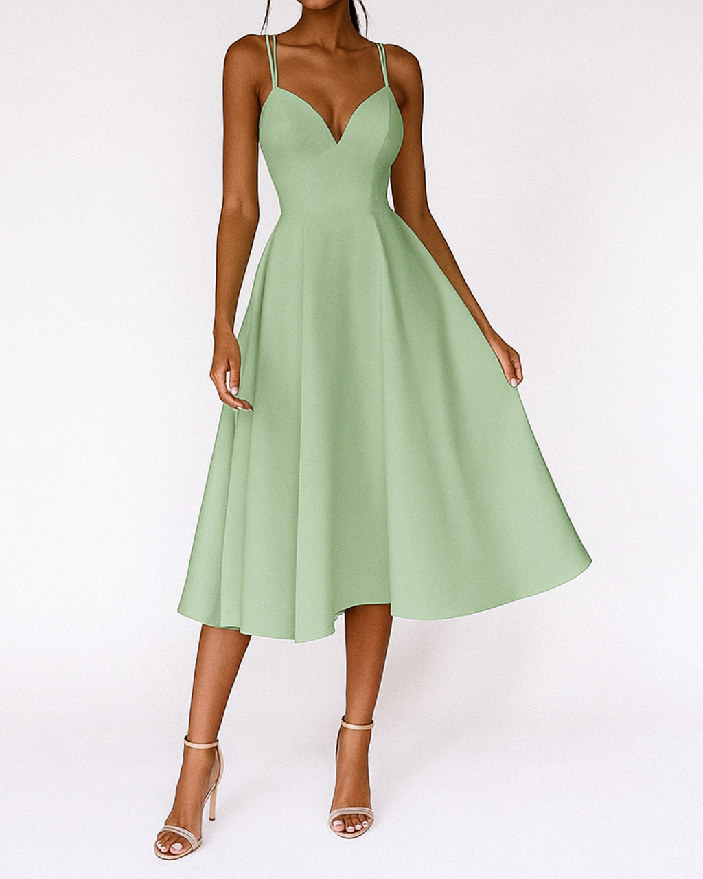 Midikjole Smalle Stropper Elegant Fest | Alvena