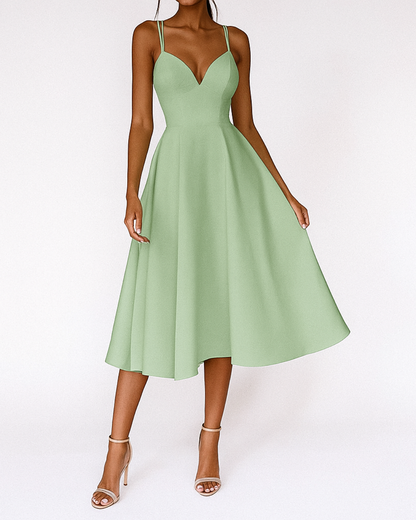 Midikjole Smalle Stropper Elegant Fest | Alvena