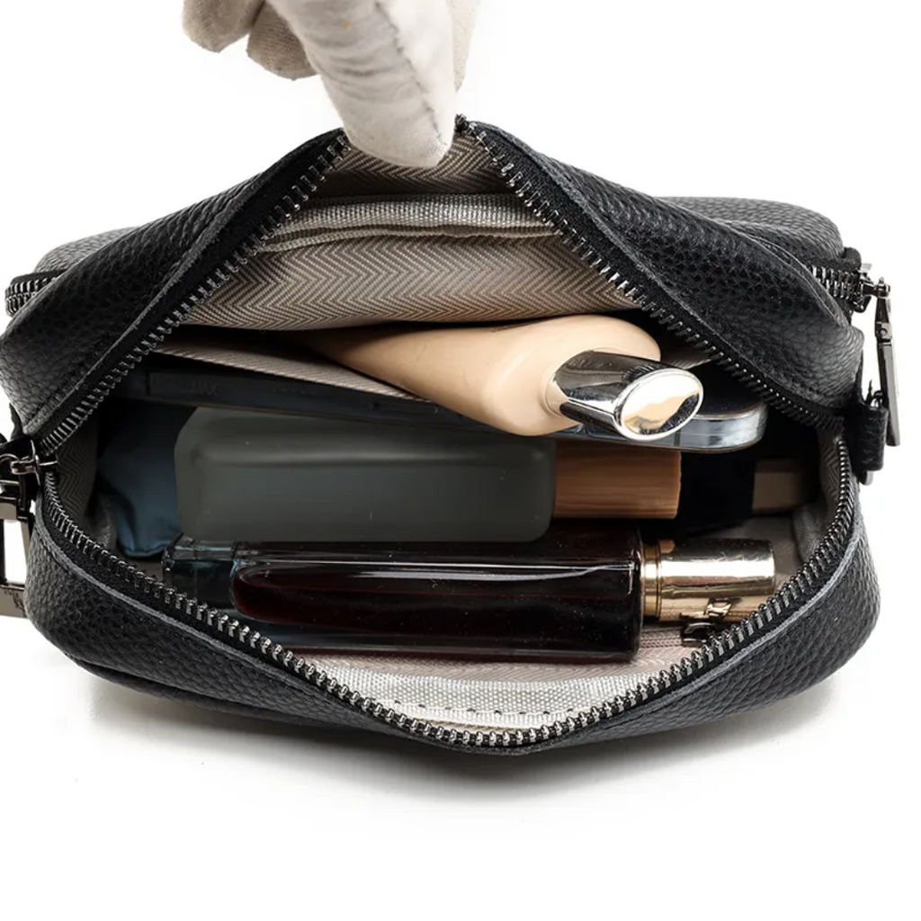 Messenger Taske Dame Ægte Læder Kompakt Crossbody Casual Hverdag Klassisk | Elettra
