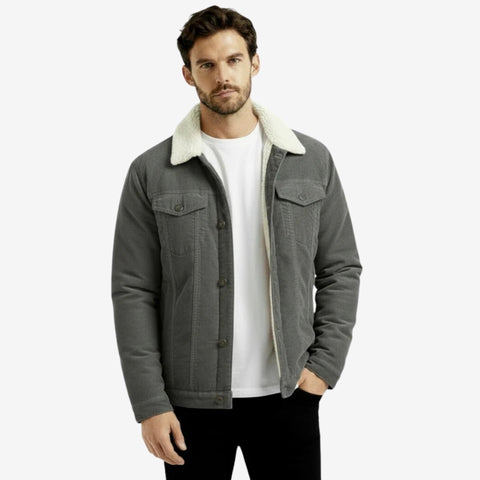 Foret jakke med lange ærmer knaplukning sidelommer og casual design | Bastian