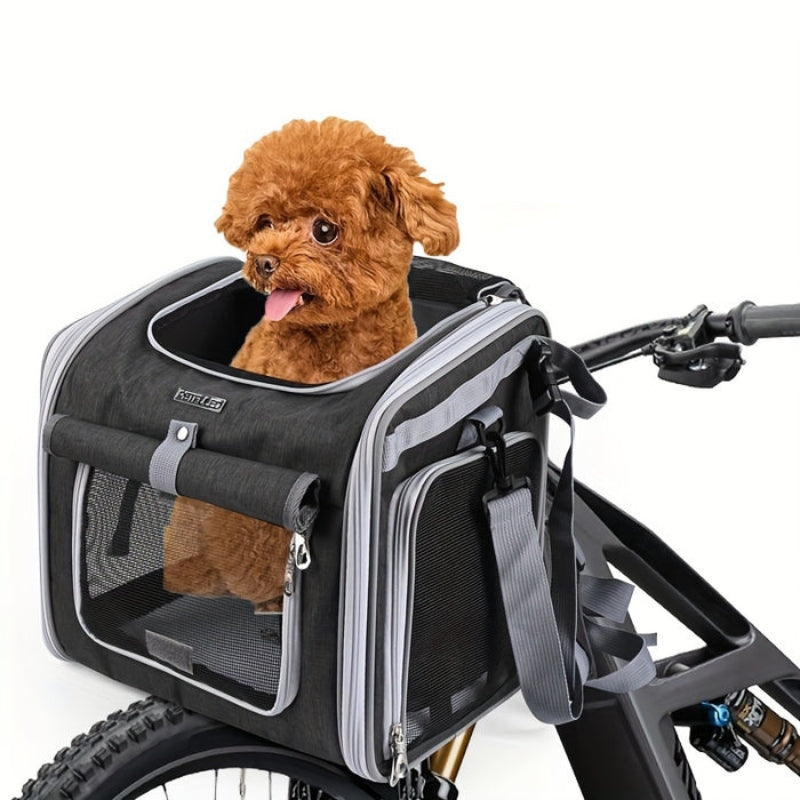 Udvidelig cykelkurv til mindre hunde og katte med ventilation | Marceau