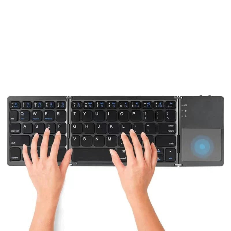 Foldbart Tastatur Bluetooth Touchpad Mobil Brug | Rovano