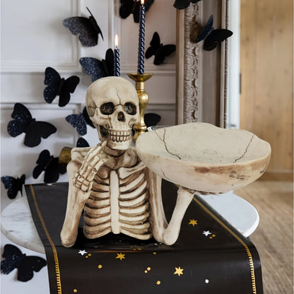 Skelet Skålholder Harpiks Halloween Dekoration | BoneServe
