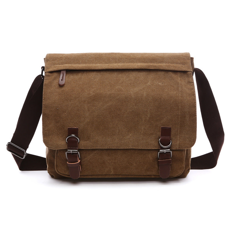 Skuldertaske Canvas Crossbody Unisex Justerbar Rummelig Hverdag Arbejde Rejse | Dario