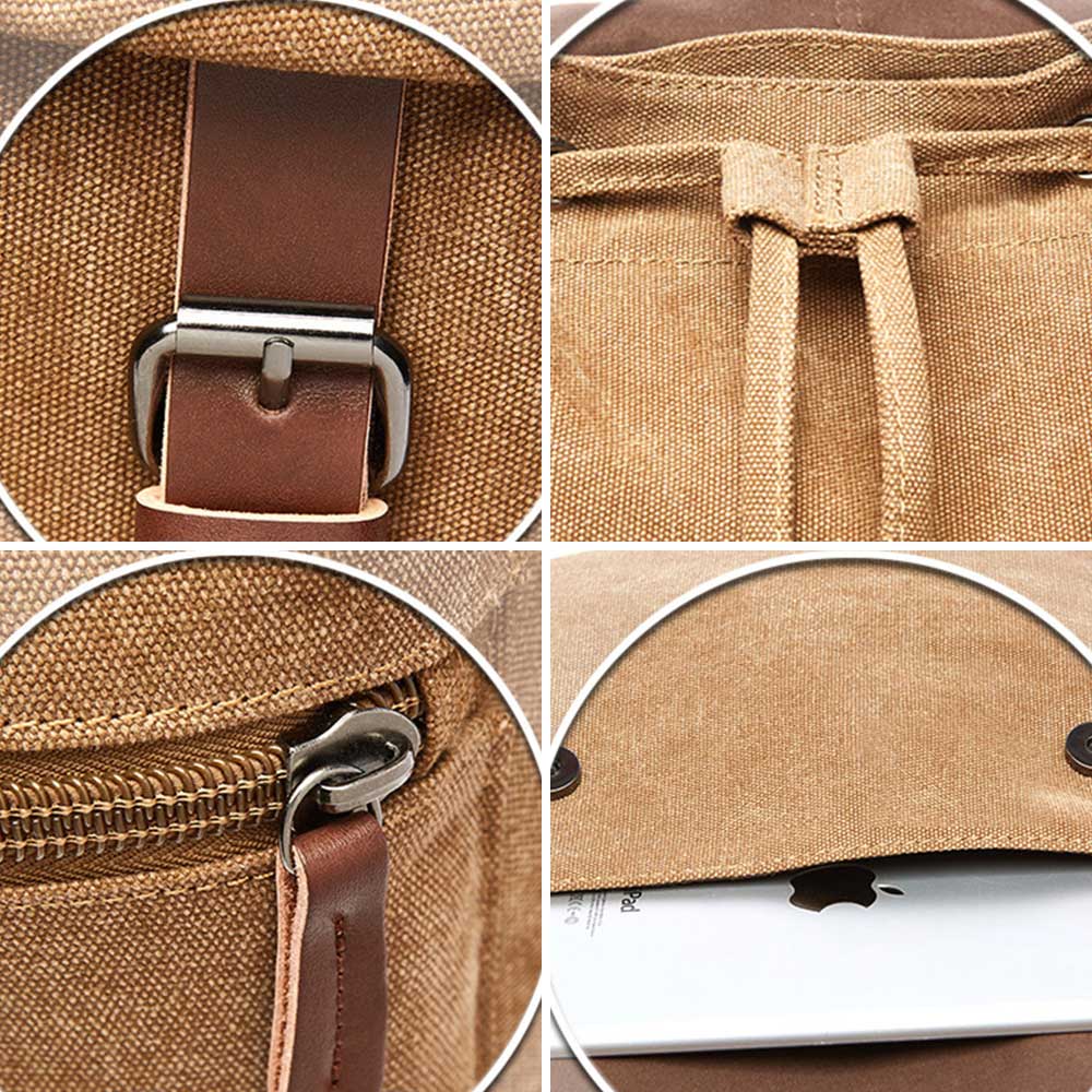 Vintage Rygsæk Canvas Stor Laptop Skole Arbejde Rejse Retro Unisex | Federico