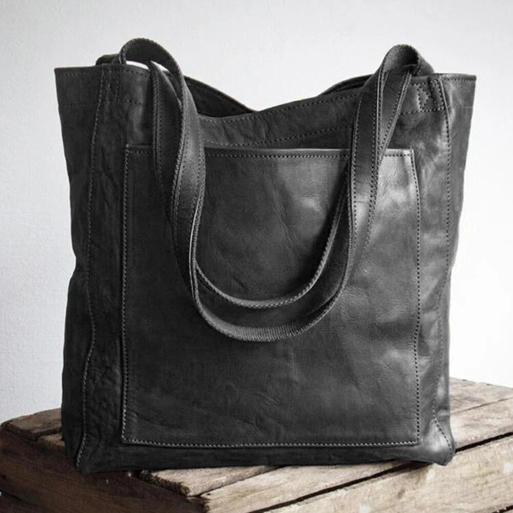 Dame Håndtaske Læder Rummelig Elegant Shopper Arbejde Hverdag Klassisk | Donatella