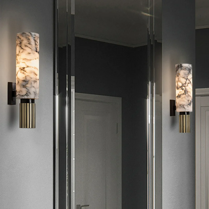 LED Væglampe Marmor Kobber Elegant Belysning | Ariana