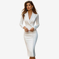 Kjole blazer slim fit midi polyester |  Valenza