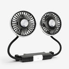 Bilsædeventilator med dobbelt roterende hoved og USB | DualBreeze