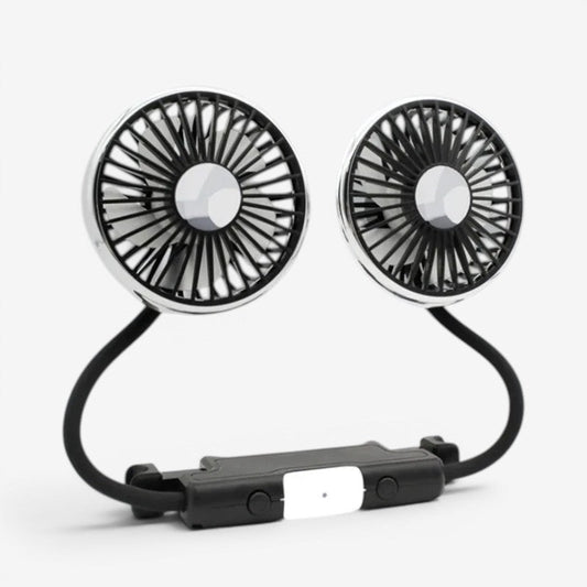 Bilsædeventilator med dobbelt roterende hoved og USB | DualBreeze