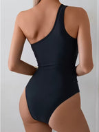 Badedragt asymmetrisk mesh shaping pushup | Selvara