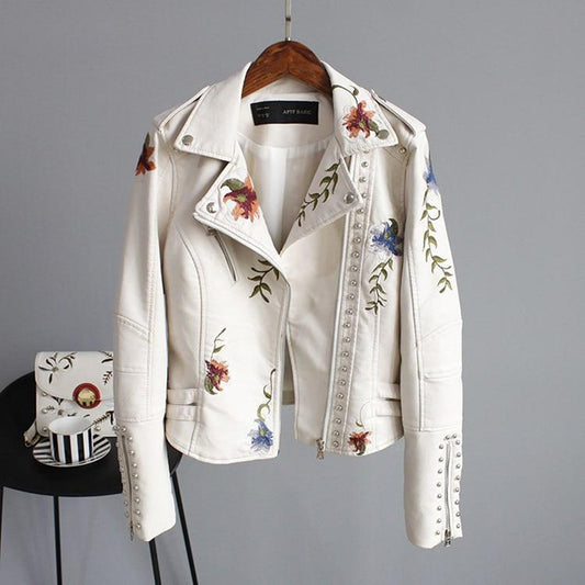 Jakke Blomsterprint Lynlås Casual Komfort | Florina