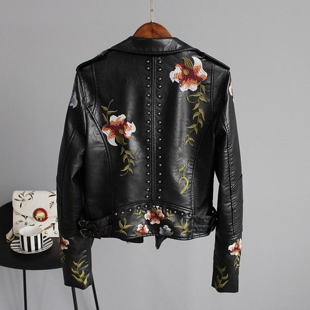 Jakke Blomsterprint Lynlås Casual Komfort | Florina