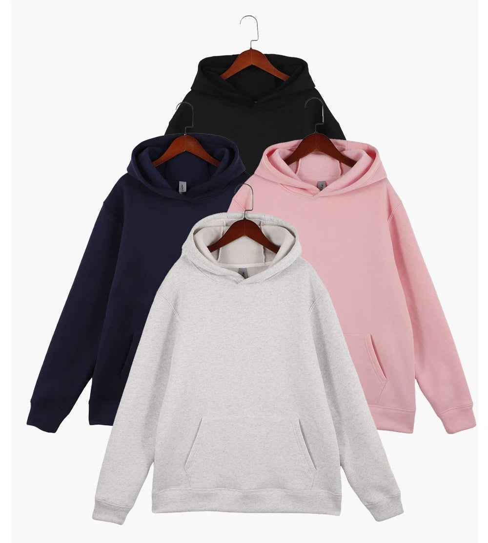 Unisex Hoodie med Dansk Flag – Fleece Hættetrøje til Efterår & Vinter