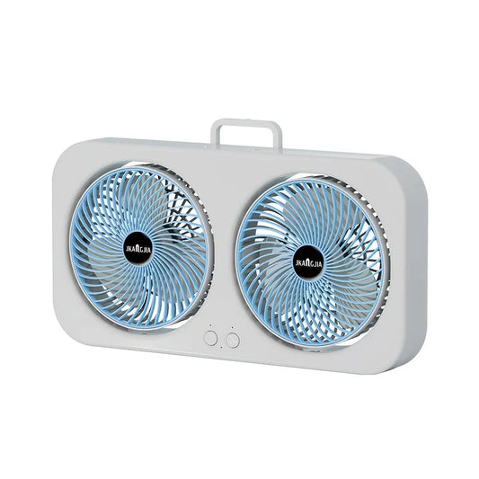 Dobbelt USB-ventilator Genopladelig 360° Luftcirkulation | AeroTwin