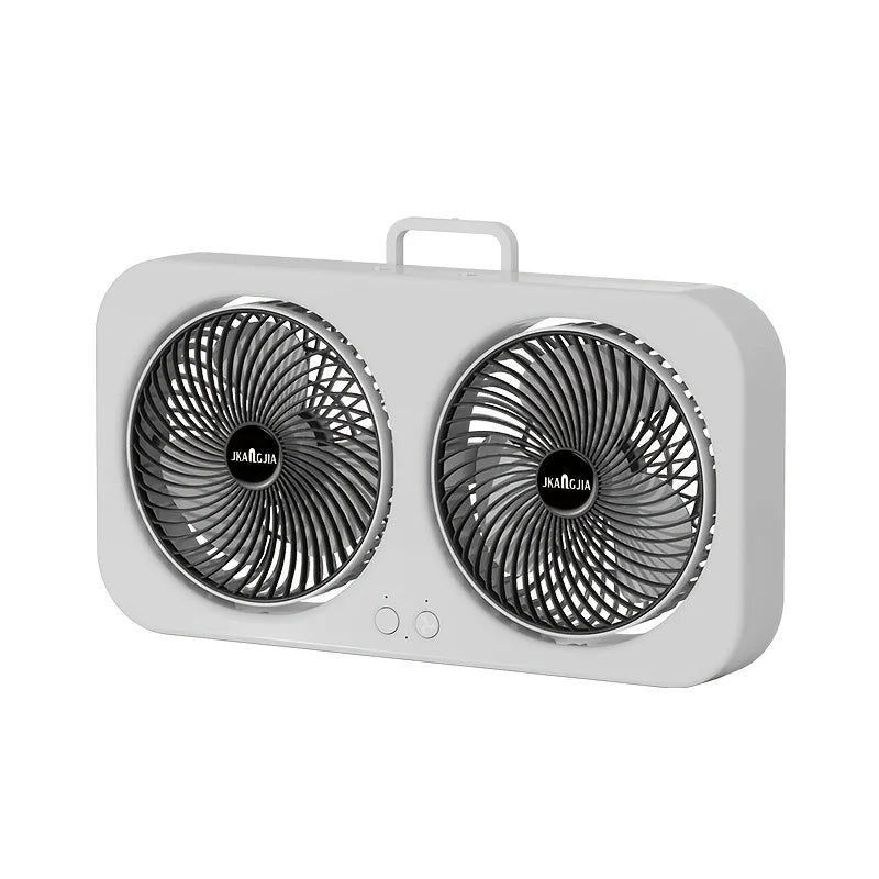 Dobbelt USB-ventilator Genopladelig 360° Luftcirkulation | AeroTwin