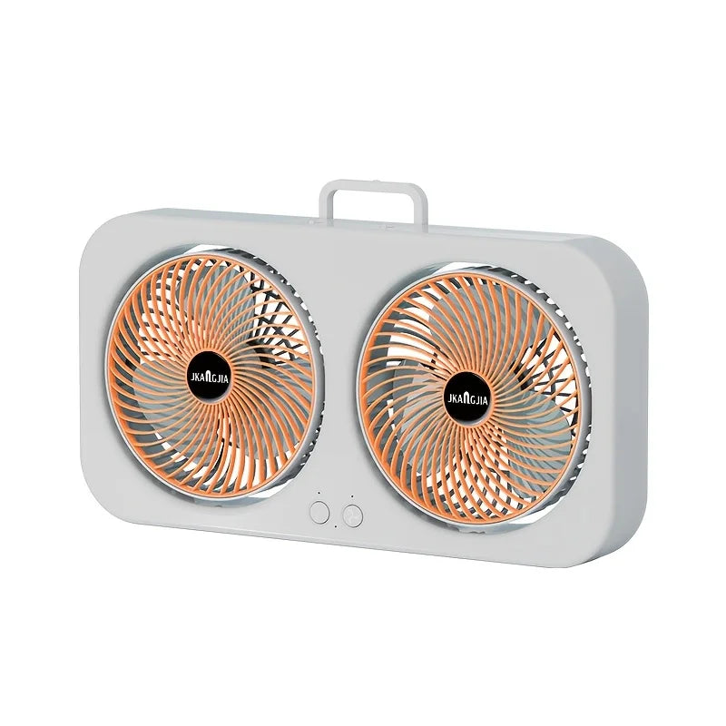 Dobbelt USB-ventilator Genopladelig 360° Luftcirkulation | AeroTwin