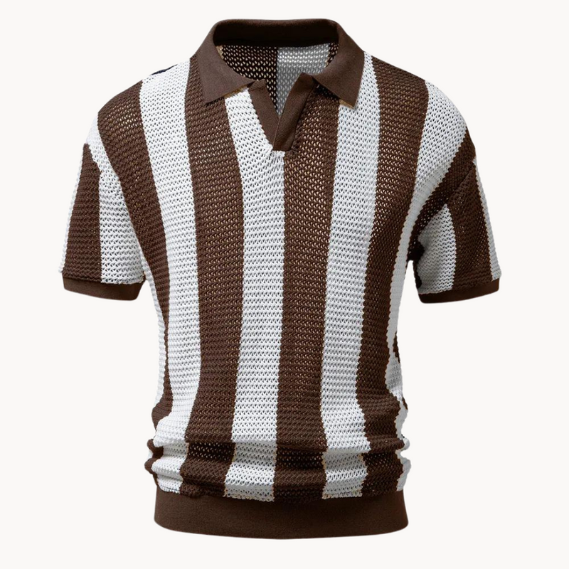 Polo Slim Fit Kortærmet Åben Krave Komfort | Alviro