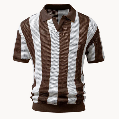 Polo Slim Fit Kortærmet Åben Krave Komfort | Alviro