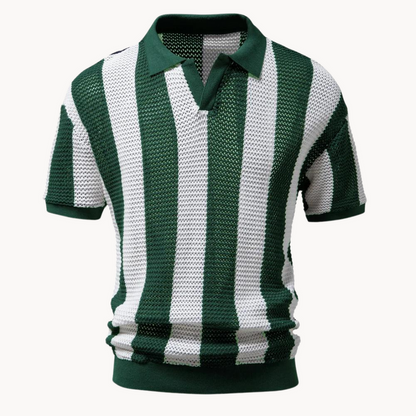 Polo Slim Fit Kortærmet Åben Krave Komfort | Alviro