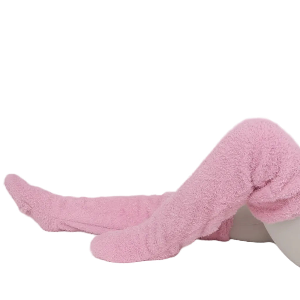 Dame Fleecestrømper Blød Overknee Plys | CozyStride