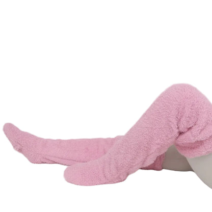 Dame Fleecestrømper Blød Overknee Plys | CozyStride