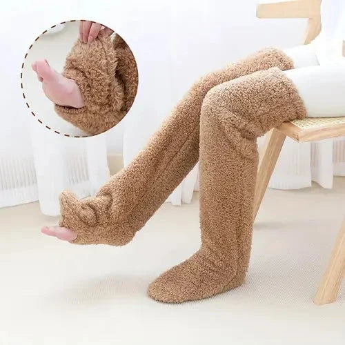 Dame Fleecestrømper Blød Overknee Plys | CozyStride