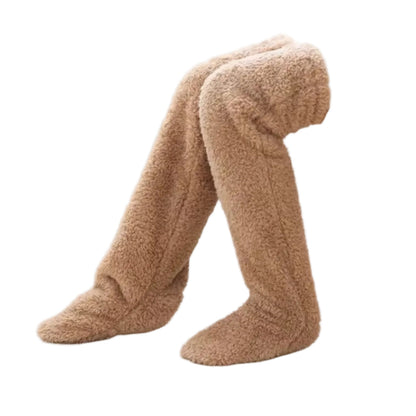 Dame Fleecestrømper Blød Overknee Plys | CozyStride
