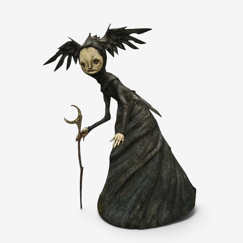 Gotisk Heksefigur med Dekorativ Stav Halloween Resin | ShadowHex