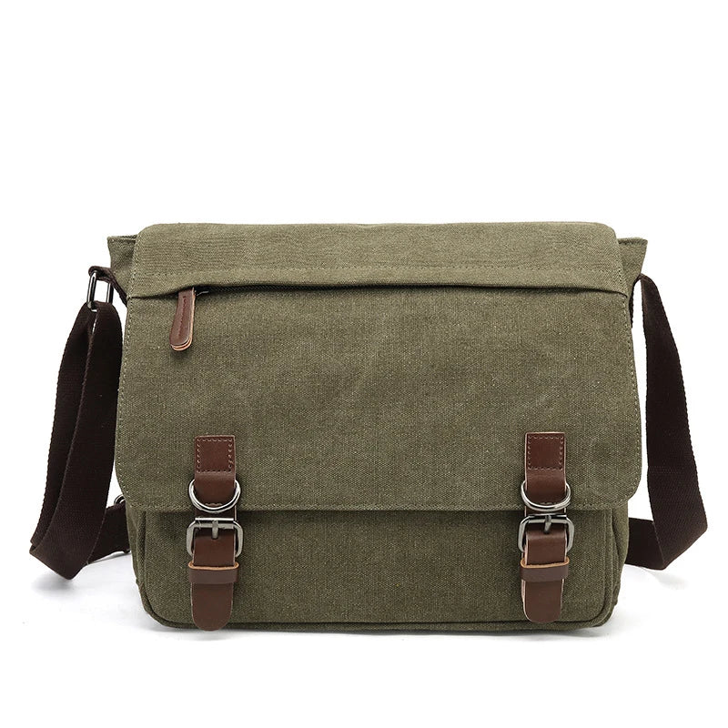 Skuldertaske Canvas Crossbody Unisex Justerbar Rummelig Hverdag Arbejde Rejse | Dario