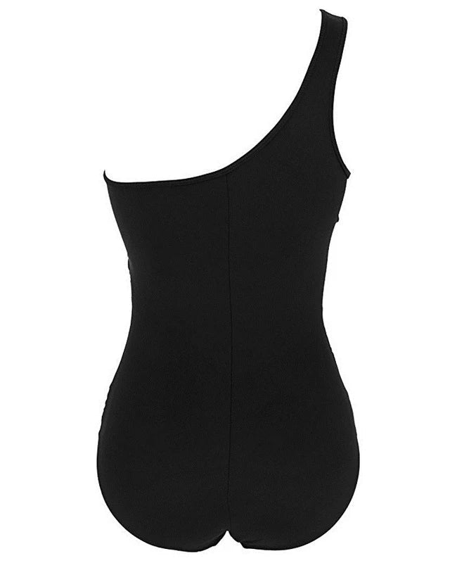 Badedragt asymmetrisk mesh shaping pushup | Selvara