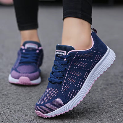 Dame Sneakers Åndbare Mesh Low-Top Komfort | Wernitz