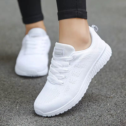 Dame Sneakers Åndbare Mesh Low-Top Komfort | Wernitz