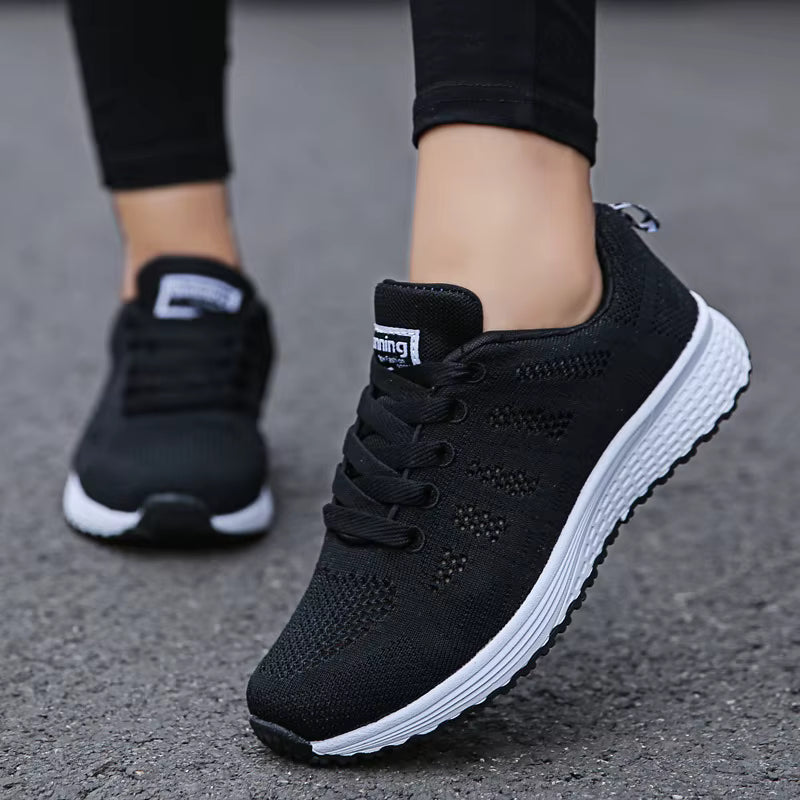 Dame Sneakers Åndbare Mesh Low-Top Komfort | Wernitz