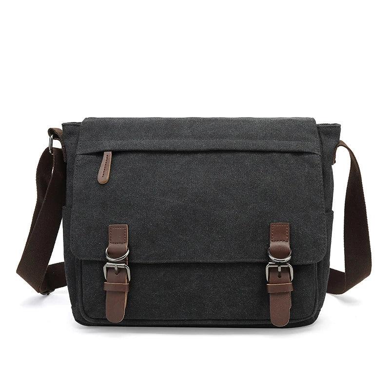 Skuldertaske Canvas Crossbody Unisex Justerbar Rummelig Hverdag Arbejde Rejse | Dario