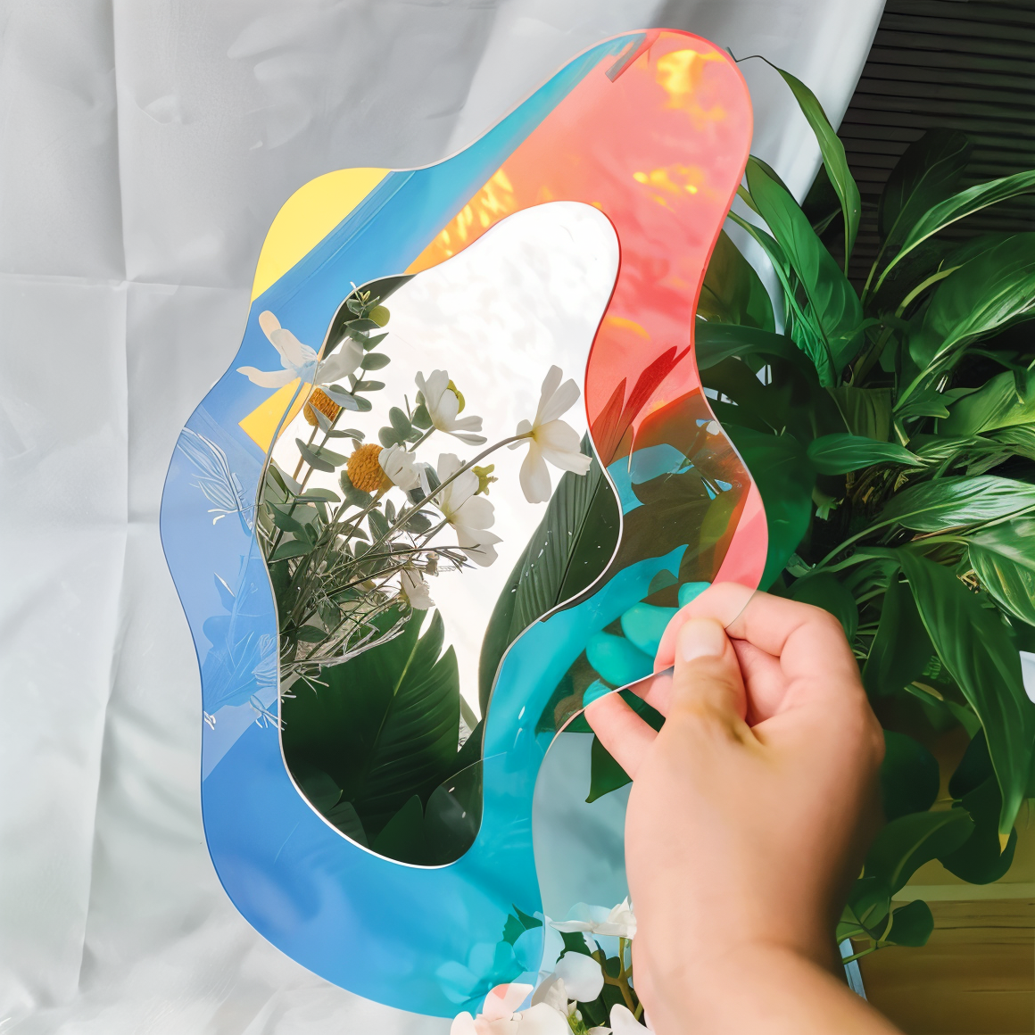 Spejl Geometrisk Rammeløst Vægdesign | Luminaris