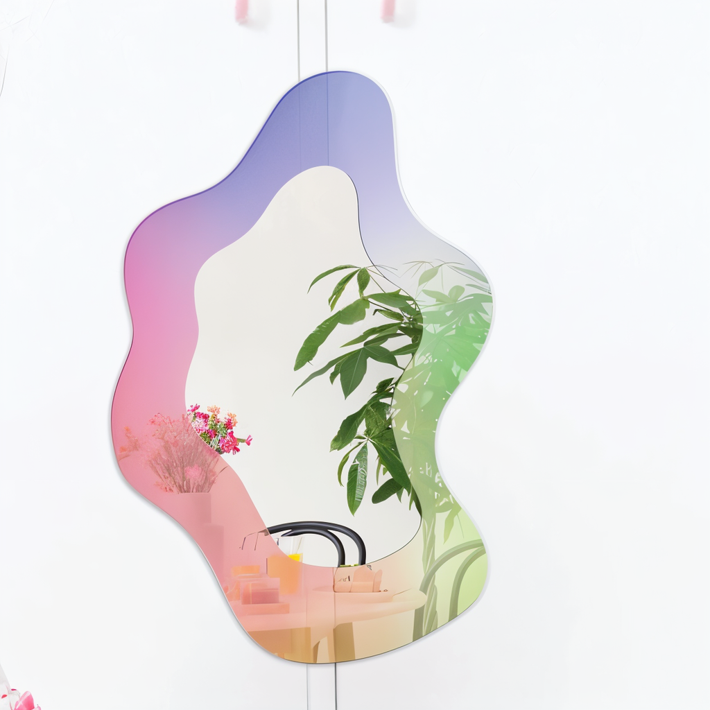 Spejl Geometrisk Rammeløst Vægdesign | Luminaris