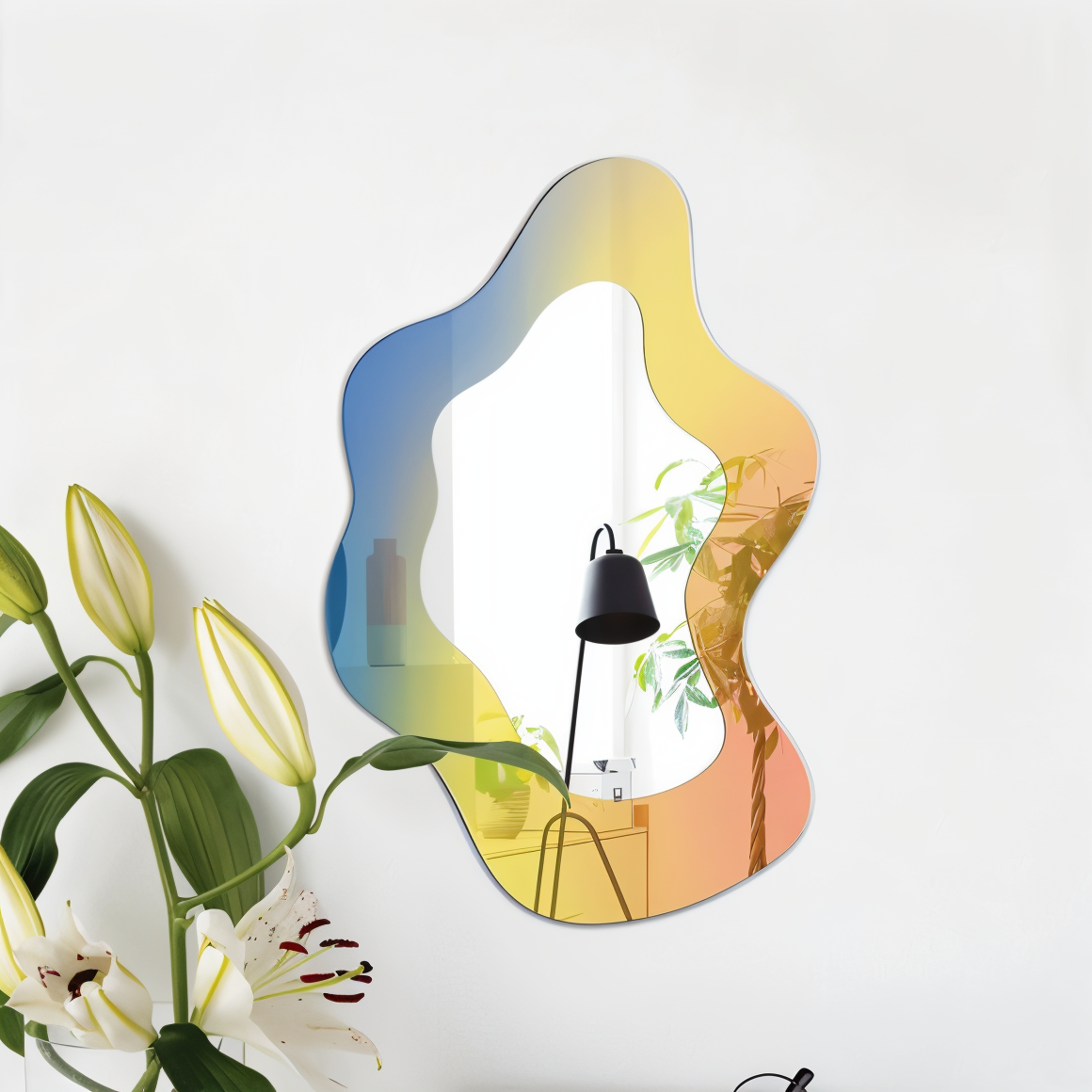 Spejl Geometrisk Rammeløst Vægdesign | Luminaris