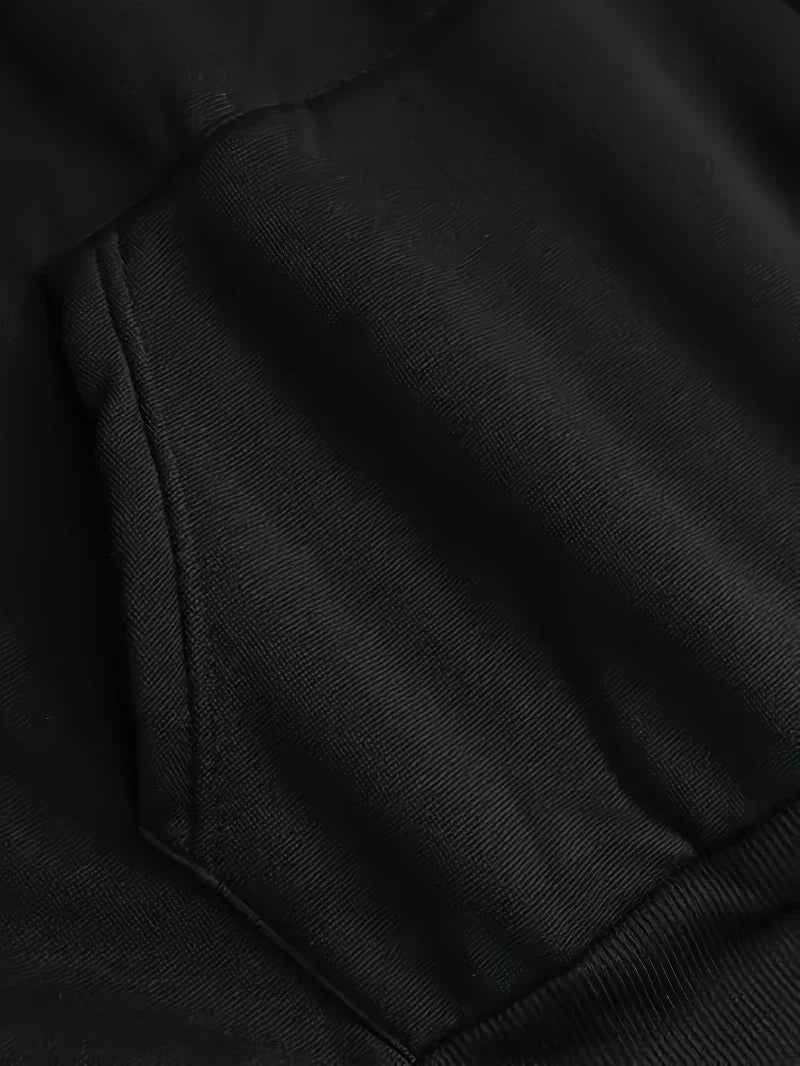 Unisex Hoodie med Print – Løs Casual Pullover til Efterår